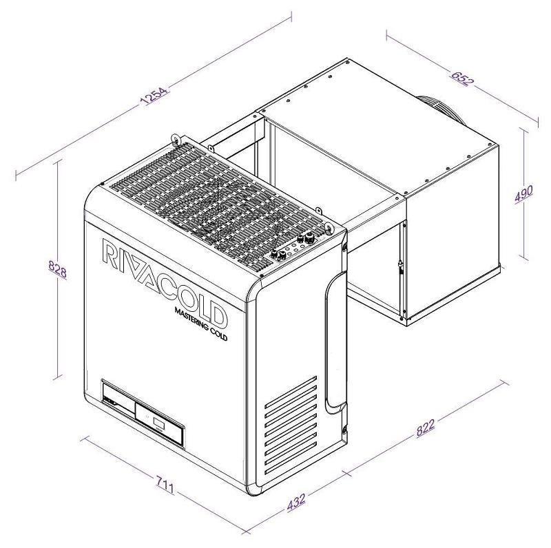Bild 3: Rivacold Huckepackaggregat NK BEWS352MA70P12
