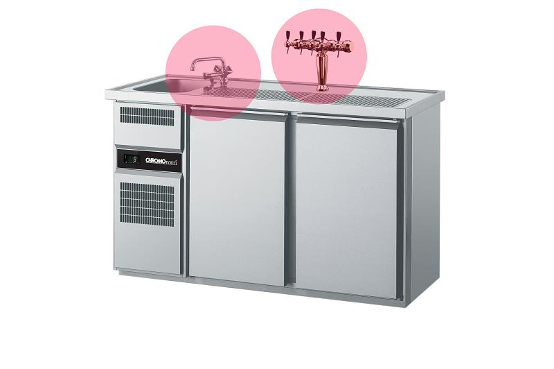 Bild 1: Chromonorm Getränketheke CGTM721L81-1/1