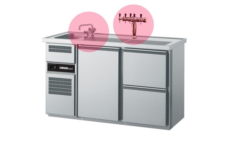 Bild 1: Chromonorm Getränketheke CGTM721L81-1/2