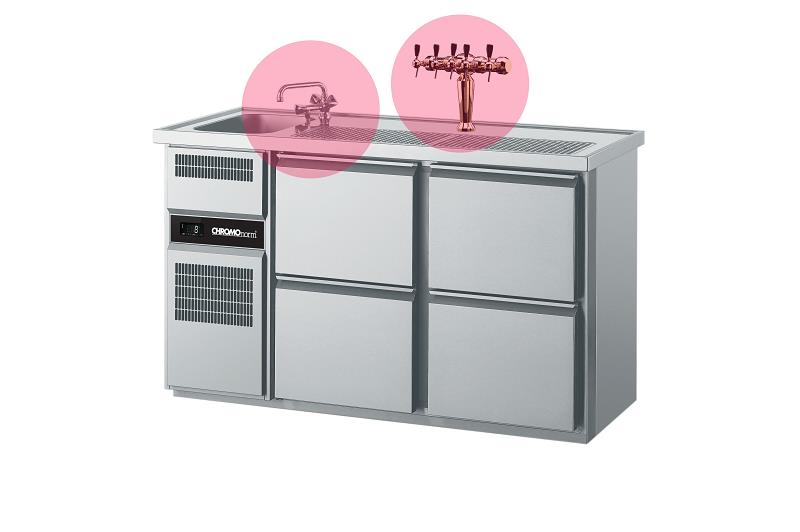 Bild 1: Chromonorm Getränketheke CGTM721L81-2/2
