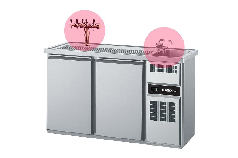 Bild 1: Chromonorm Getränketheke CGTM721R81-1/1