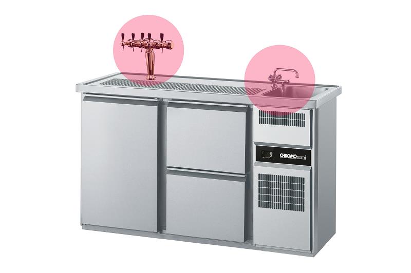 Bild 1: Chromonorm Getränketheke CGTM721R81-1/2