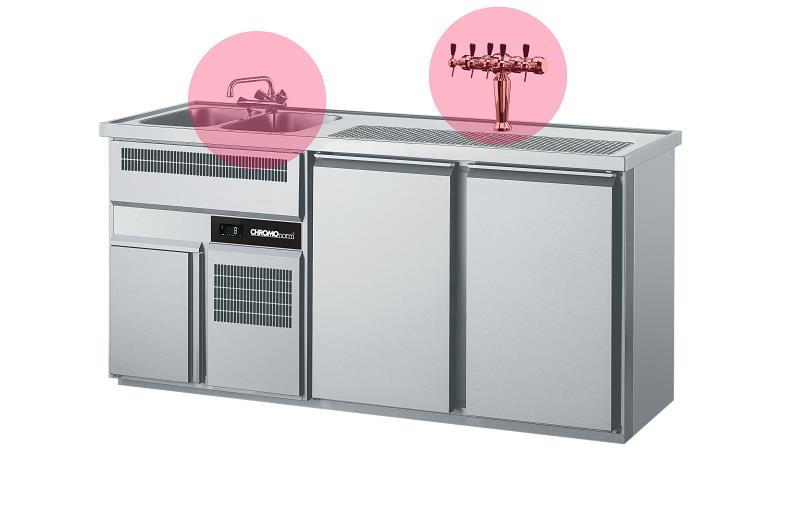Bild 1: Chromonorm Getränketheke CGTM722L81-1/1