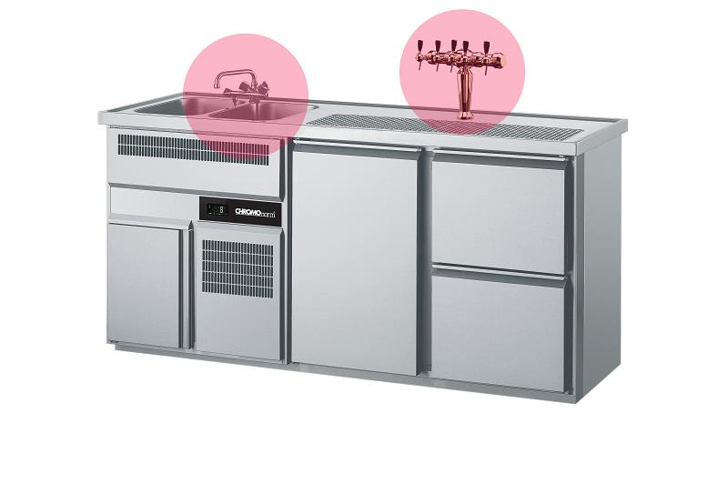 Bild 1: Chromonorm Getränketheke CGTM722L81-1/2