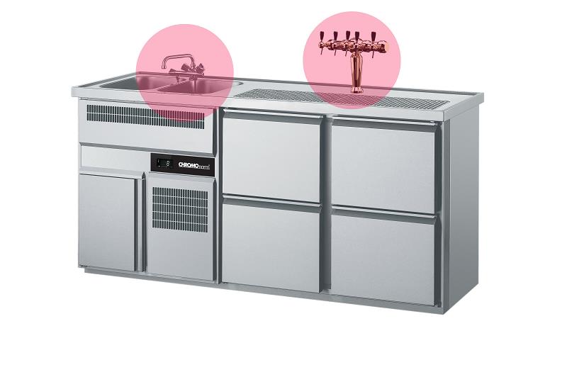 Bild 1: Chromonorm Getränketheke CGTM722L81-2/2