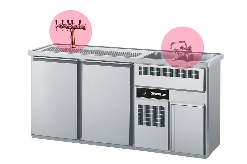 Bild 1: Chromonorm Getränketheke CGTM722R81-1/1