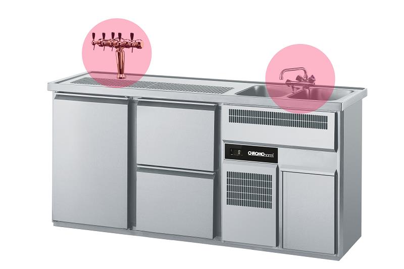 Bild 1: Chromonorm Getränketheke CGTM722R81-1/2