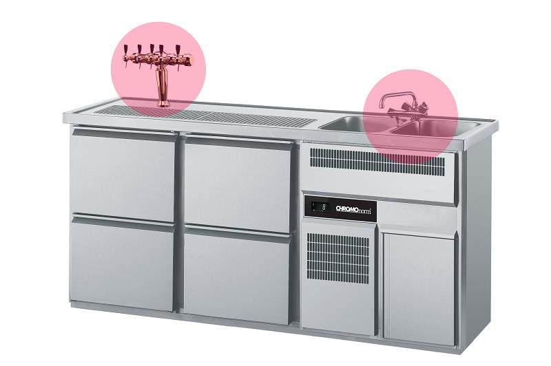 Bild 1: Chromonorm Getränketheke CGTM722R81-2/2
