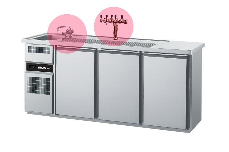 Bild 1: Chromonorm Getränketheke CGTM731L81-1/1/1