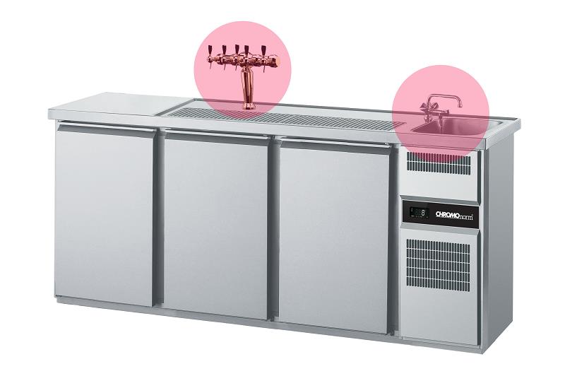 Bild 1: Chromonorm Getränketheke CGTM731R81-1/1/1