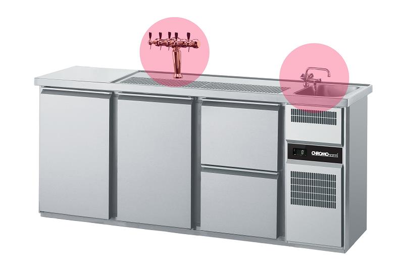 Bild 1: Chromonorm Getränketheke CGTM731R81-1/1/2