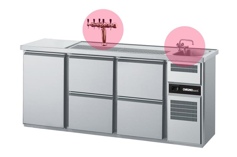 Bild 1: Chromonorm Getränketheke CGTM731R81-1/2/2
