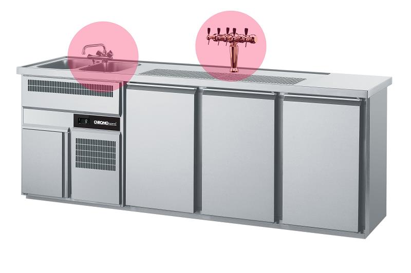Bild 1: Chromonorm Getränketheke CGTM732L81-1/1/1