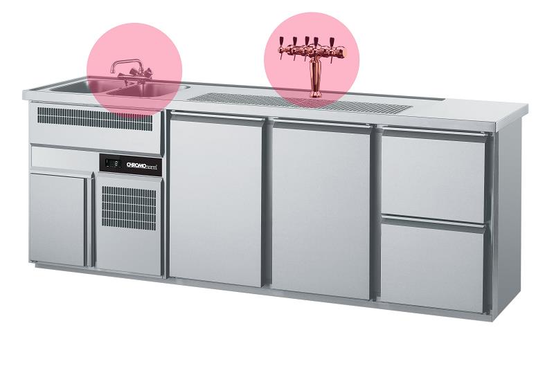Bild 1: Chromonorm Getränketheke CGTM732L81-1/1/2