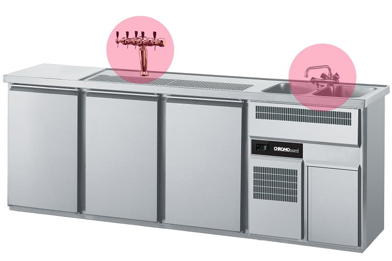 Bild 1: Chromonorm Getränketheke CGTM732R81-1/1/1
