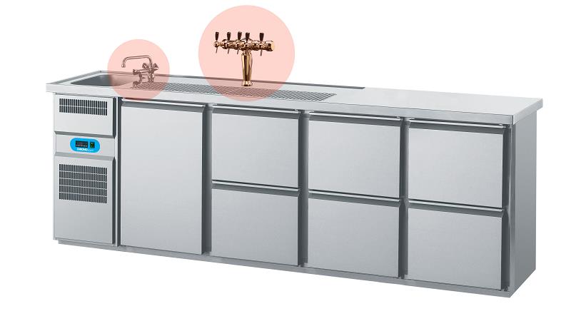Bild 1: Chromonorm Getränketheke CGTM741L81-1-2-2-2