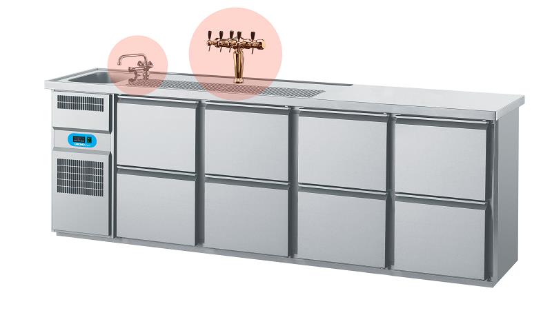 Bild 1: Chromonorm Getränketheke CGTM741L81-2-2-2-2