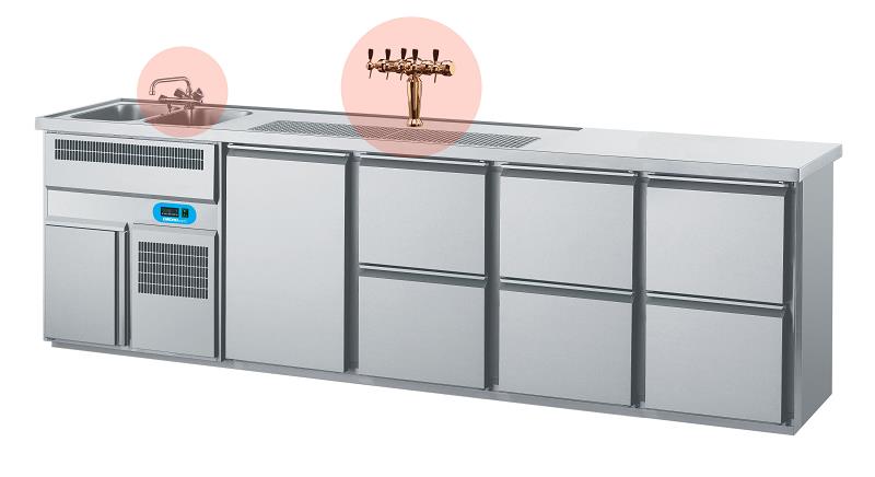 Bild 1: Chromonorm Getränketheke CGTM742L81-1-2-2-2