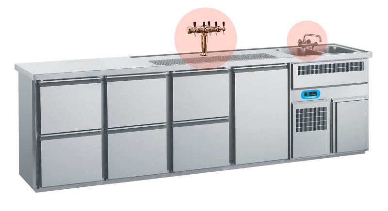 Bild 1: Chromonorm Getränketheke CGTM742R81-1-2-2-2