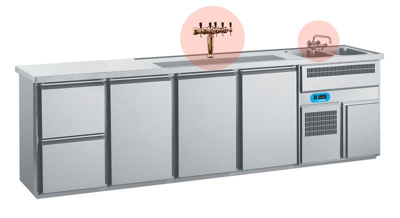 Bild 1: Chromonorm Getränketheke CGTM742R81-2-1-1-1