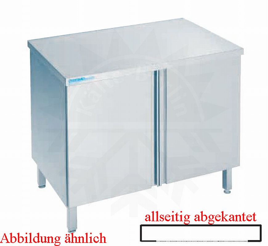 Bild 1: CNS Arbeitsschrank abgekantet T700 B1000 2 Drehtüren