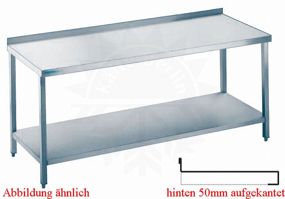 Bild 1: CNS Arbeitstisch aufgekantet T600 B1100 mit Boden