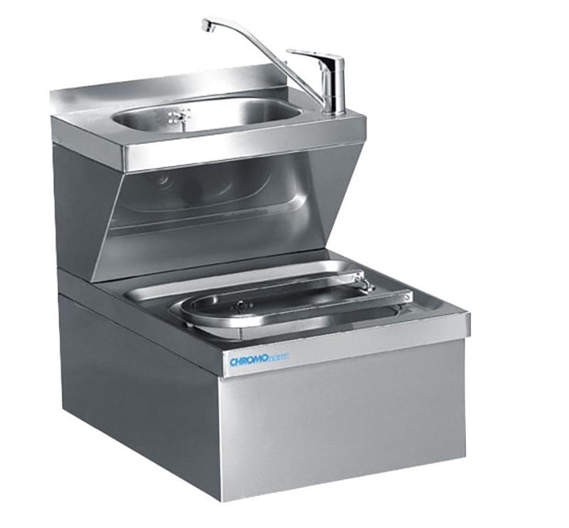 Bild 1: CNS Ausguss-Handwasch-Kombination Wandausführung T600 B500