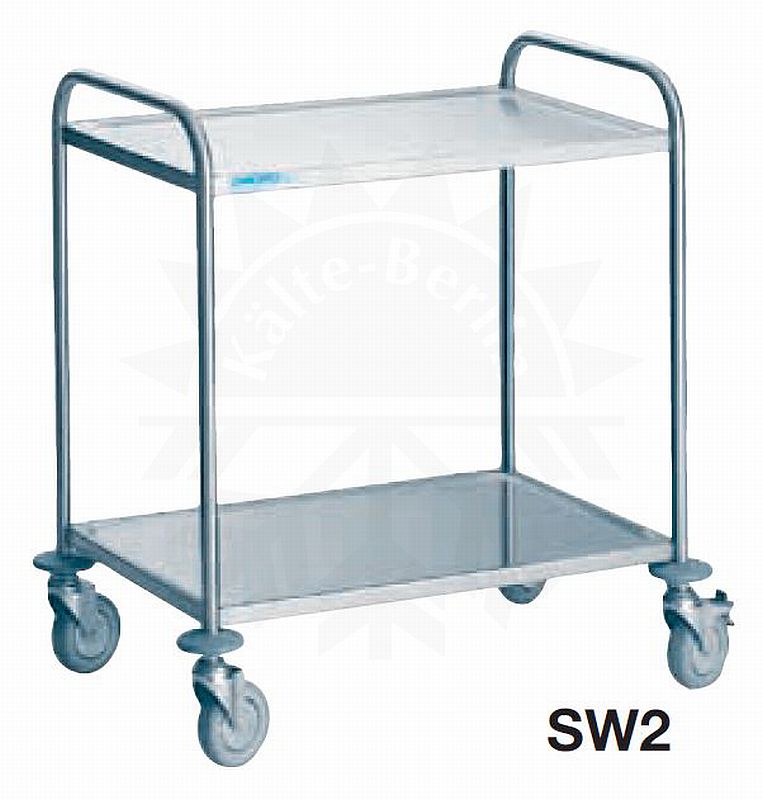 Bild 1: CNS Servierwagen mit Lenkrollen und 2 Borde T600 B900