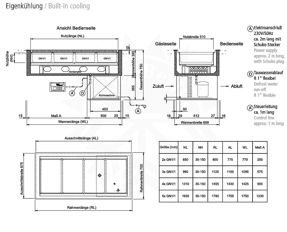 Bild 2: Cool Compact Kühlwanne 4x GN 1/1 KWMU41100