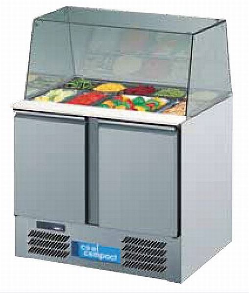 Bild 1: Cool Compact Saladette SV95 GN 1/1, mit Glasaufsatz