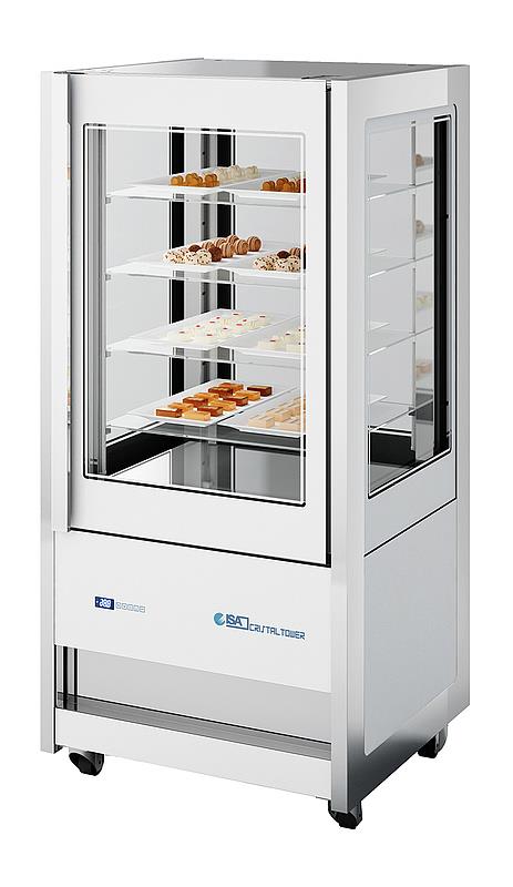 Bild 1: Nordcap Kühl-Tiefkühlvitrine Cristal Tower 930 LH RV/TB-TN White