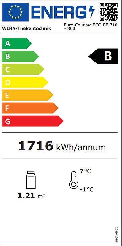 Bild 2: Wiha Kühlvitrine Euro-Counter ECO 710 E BE DT 800 eckig
