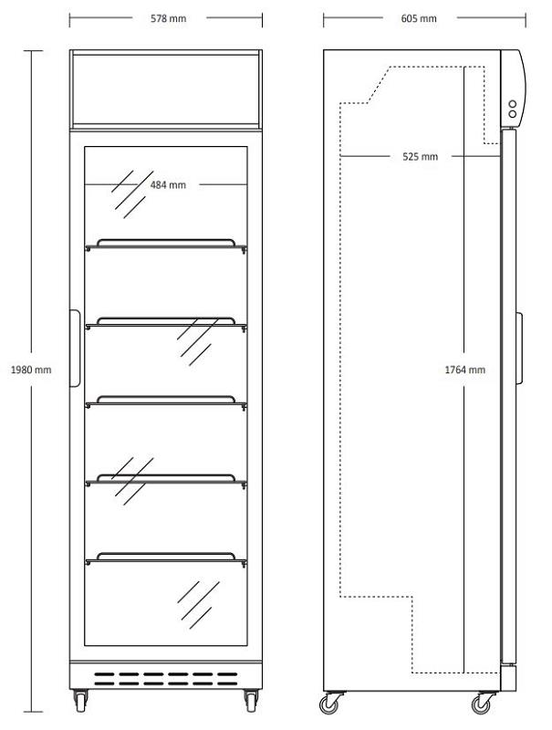 Bild 4: Esta Glastür Kühlschrank SD 420E-Black