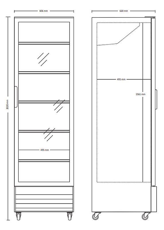Bild 5: Esta Glastür Kühlschrank SD 426E-Black