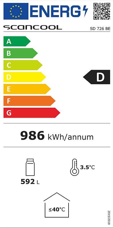 Bild 2: Esta Glastür Kühlschrank SD 726-E-Black