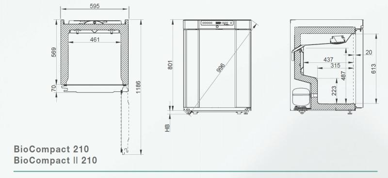 Bild 5: Gram Glastürkühlschrank DIN-13277 BioCompact II RR210LG