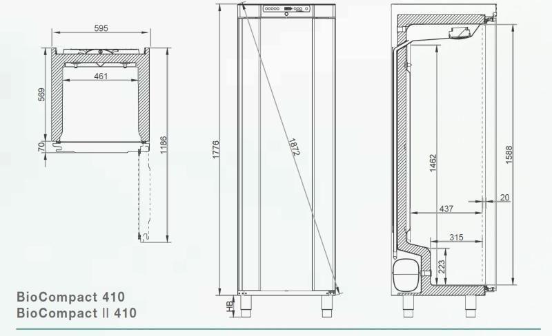 Bild 4: Gram Kühlschrank DIN-13277 BioCompact II RR410LG