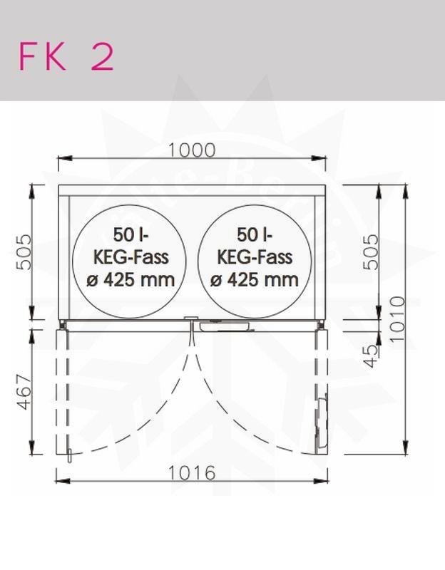 Bild 3: Hefa Edelstahl Fasskühler FK 2 inkl. Aggregat