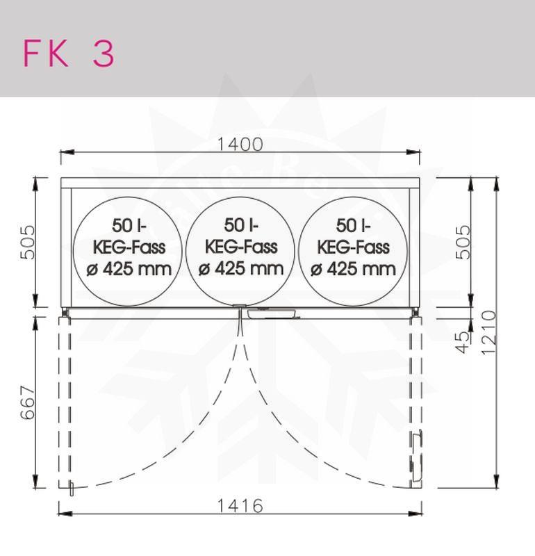 Bild 3: Hefa Edelstahl Fasskühler FK 3 inkl. Aggregat