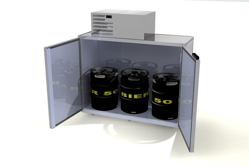 Bild 1: Hefa Fasskühler FK 3 inkl. Kühlaggregat