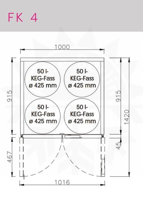 Bild 3: Hefa Edelstahl Fasskühler FK 4 inkl. Aggregat