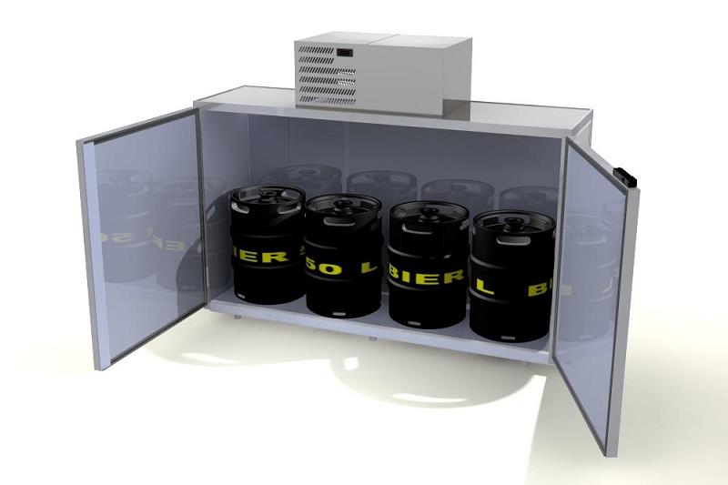 Bild 1: Hefa Fasskühler FK 4L inkl. Kühlaggregat