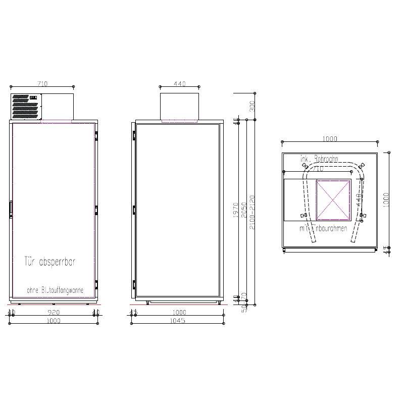 Bild 2: Hefa Wildkühlschrank WKS-1000 inkl. Aggregat H290-Typ2