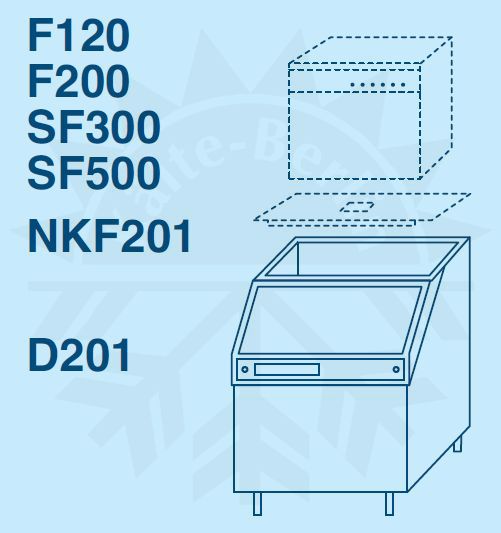 Bild 1: Icematic NKF 201 Edelstahl Auflage für Kombination