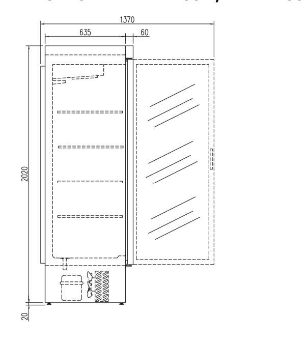 Bild 3: KBS Glastür Kühlschrank KU 1200-G