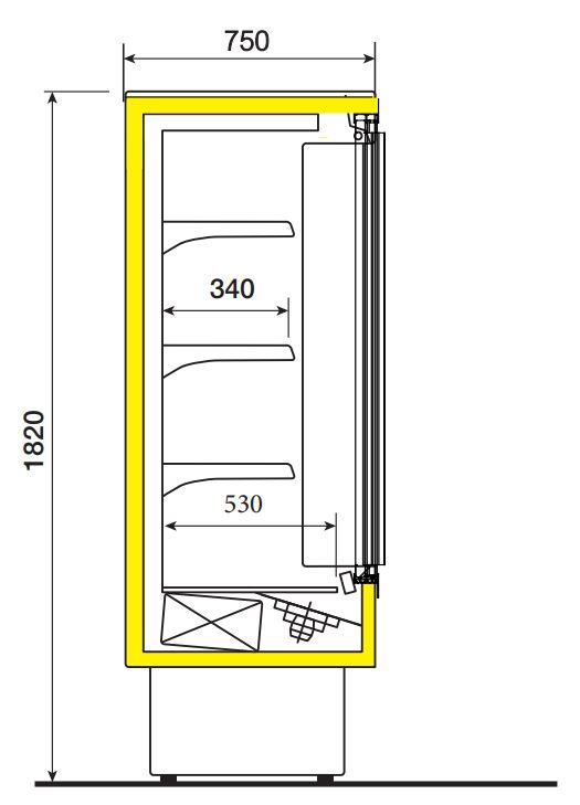 Bild 4: KBS Wandkühlregal Pinto 200