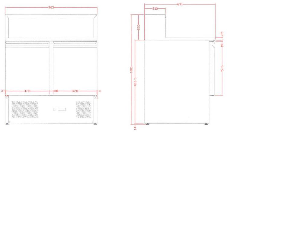 Bild 2: KBS 900 PT Pizzakühltisch