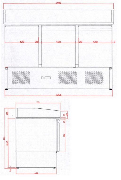 Bild 2: KBS 903 PT Pizzakühltisch