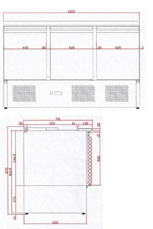 Bild 2: KBS 903 Saladette, 4 x GN 1 x 1