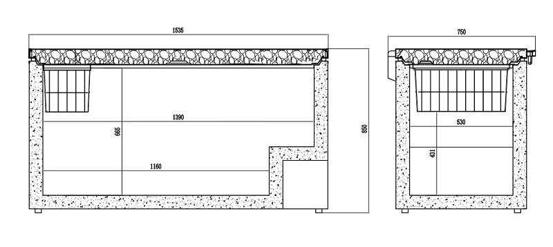 Bild 3: KBS 57 Tiefkühltruhe, mit Hebedeckel